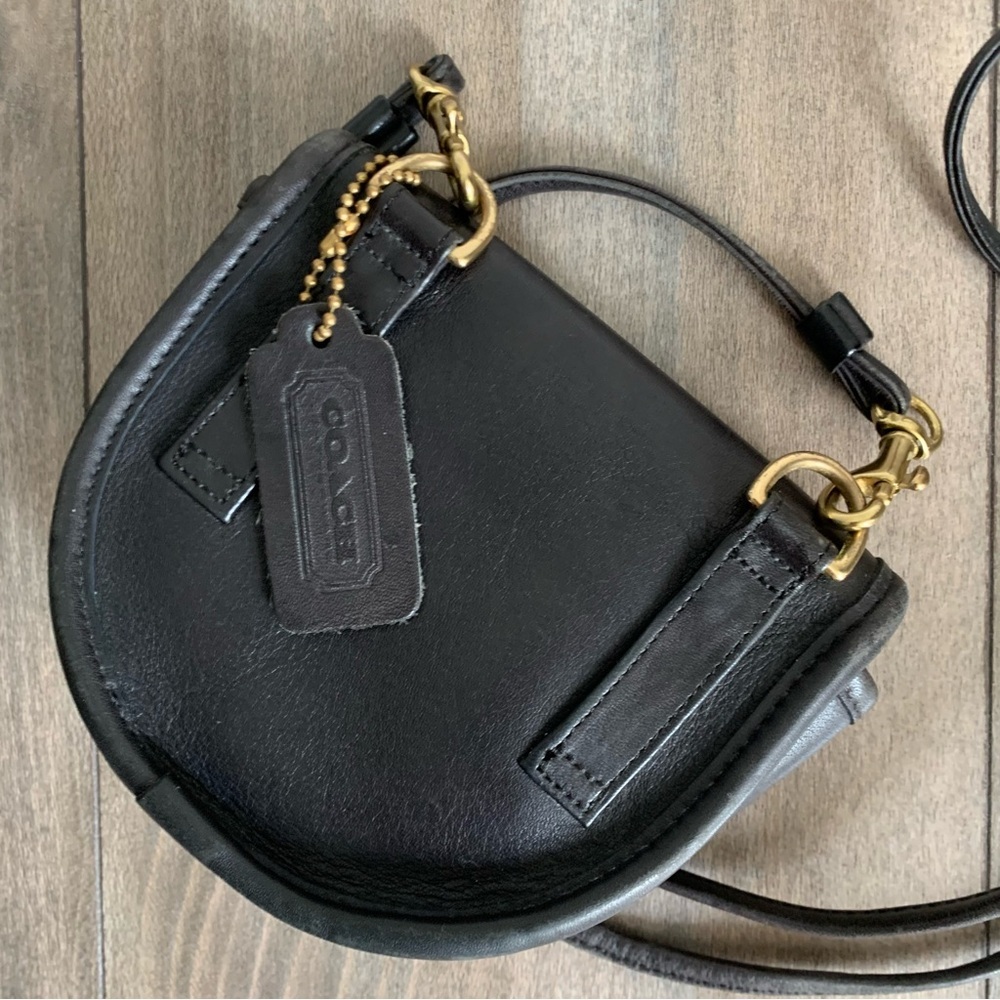 Coach Mini Saddle Crossbody Bag in Dark Brown with Gold Hardware - Picture 7 of 8